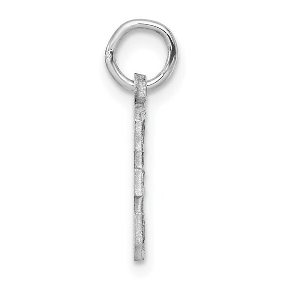 Sterling Silver, Varsity Collection, Small D/C Pendant, Number 3 - Picture 2 of 5